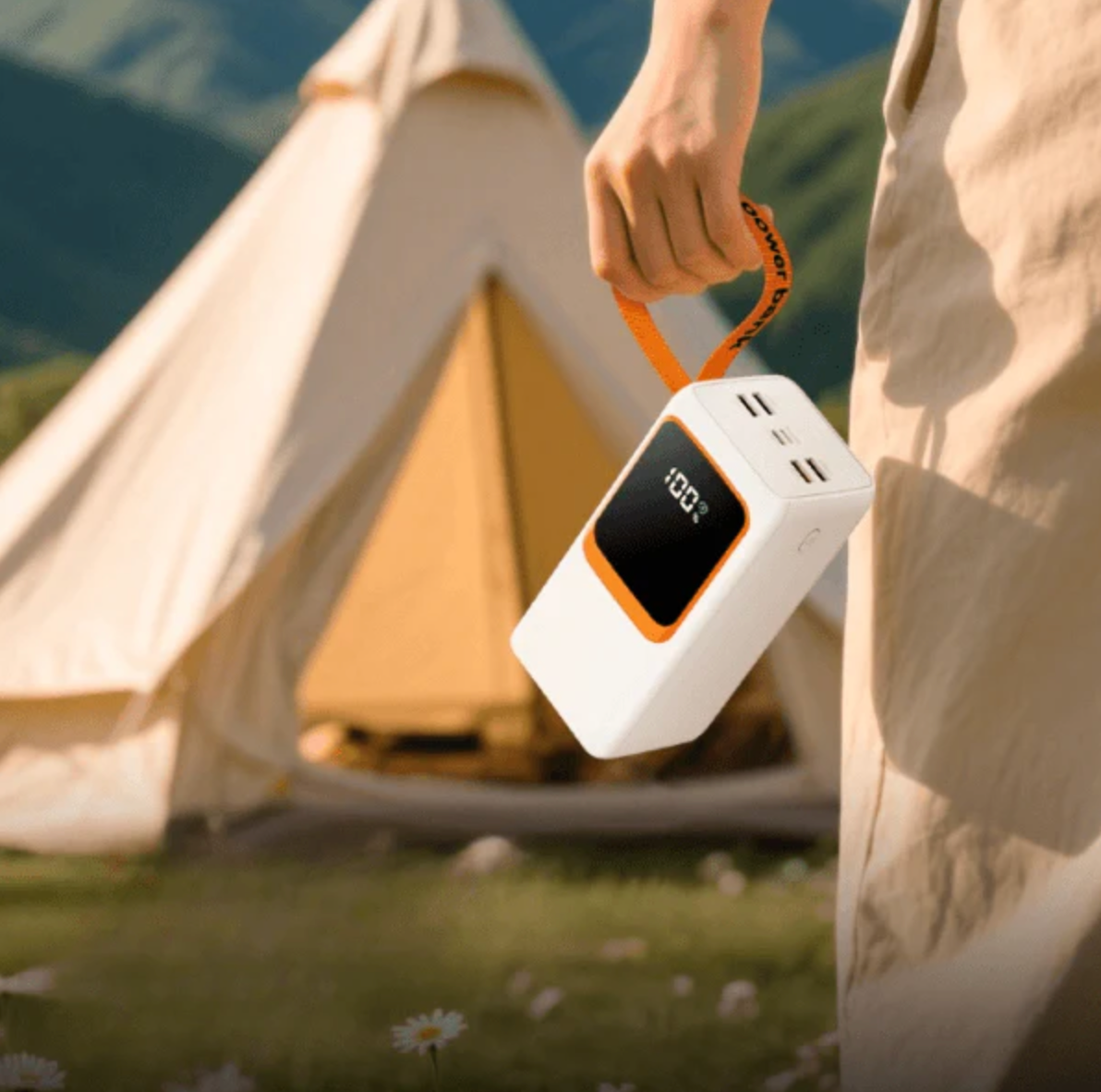 LED Display 60000mAh Portable Power Bank Station