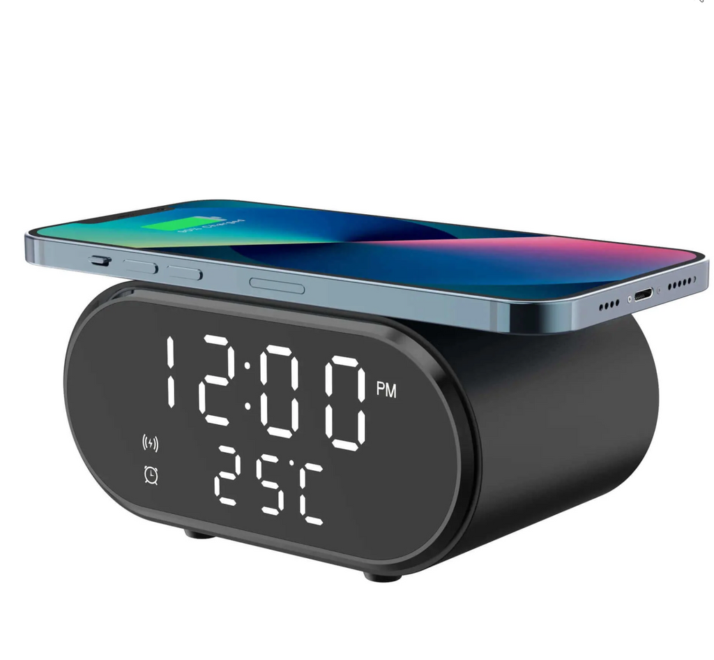 2-In-1 Alarm Clock And Wireless Charger