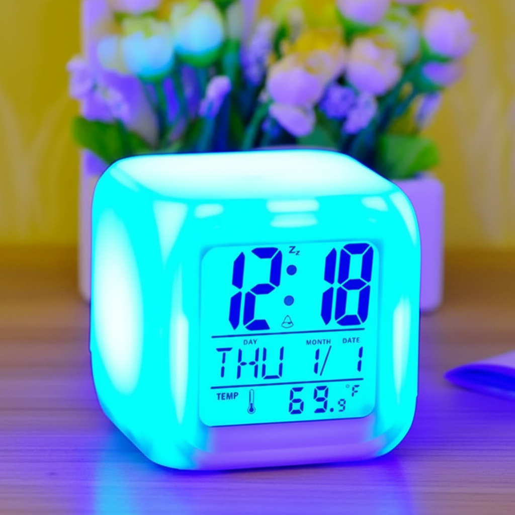 Color Change Digital Alarm Clock