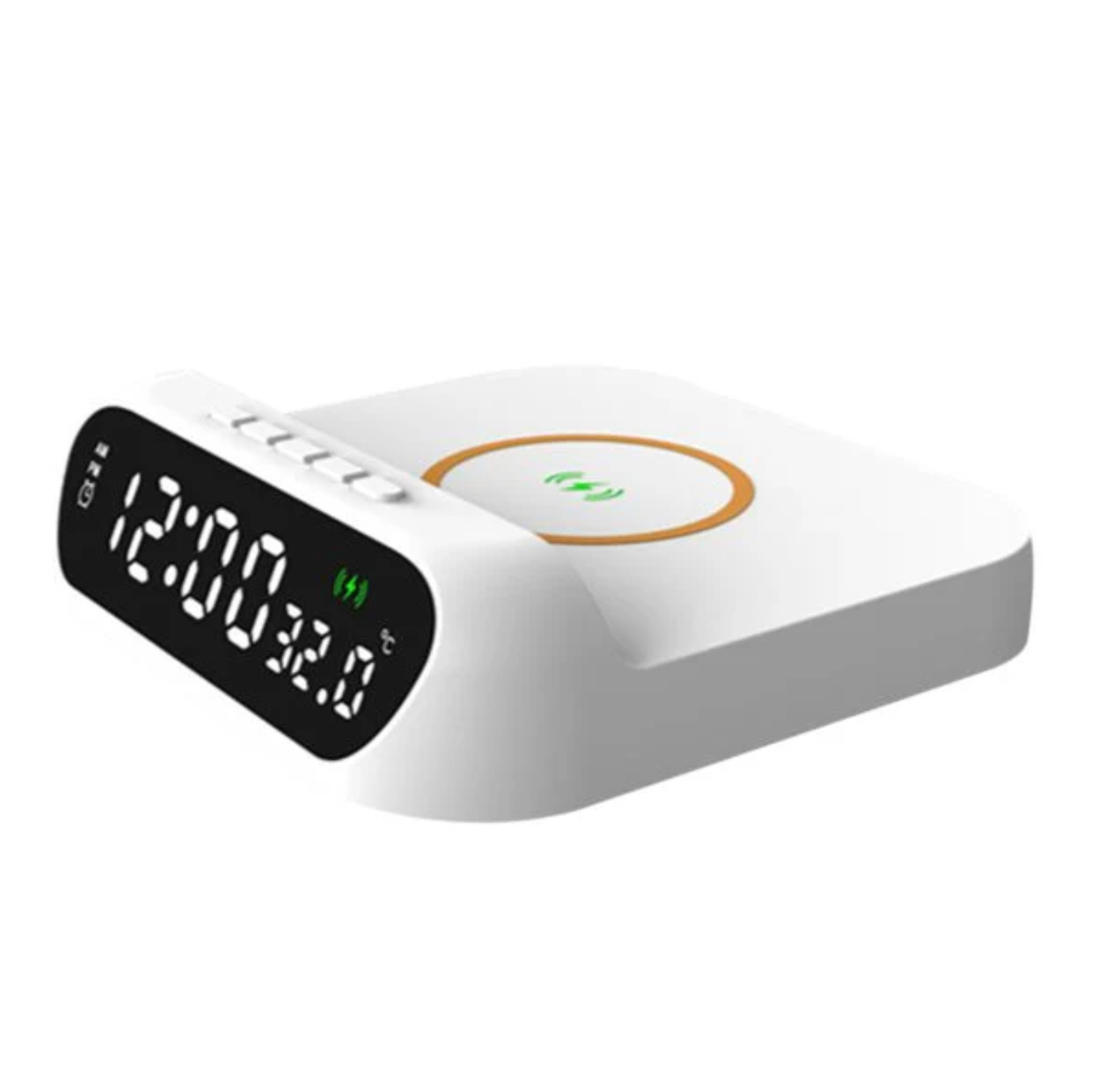 3 In-1 15W Wireless Charger Clock LED Digital Display Alarm Clock Temperature Display Wireless Charging Bracket