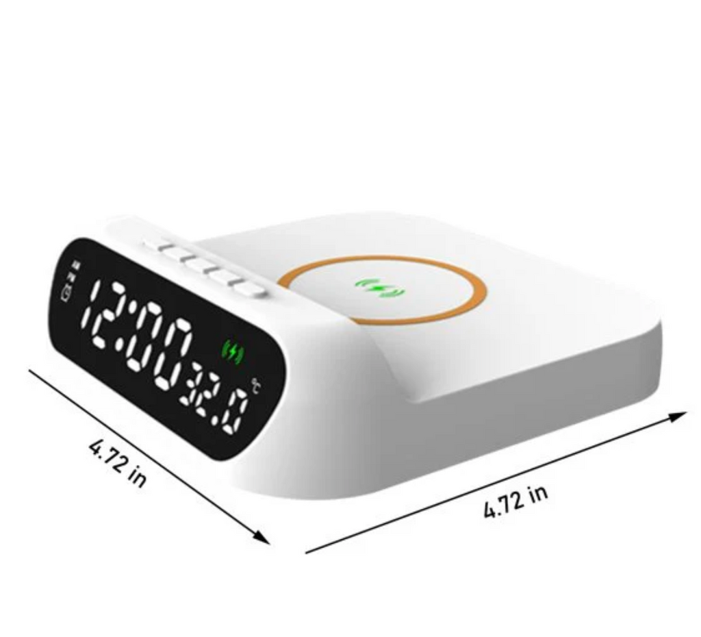 3 In-1 15W Wireless Charger Clock LED Digital Display Alarm Clock Temperature Display Wireless Charging Bracket