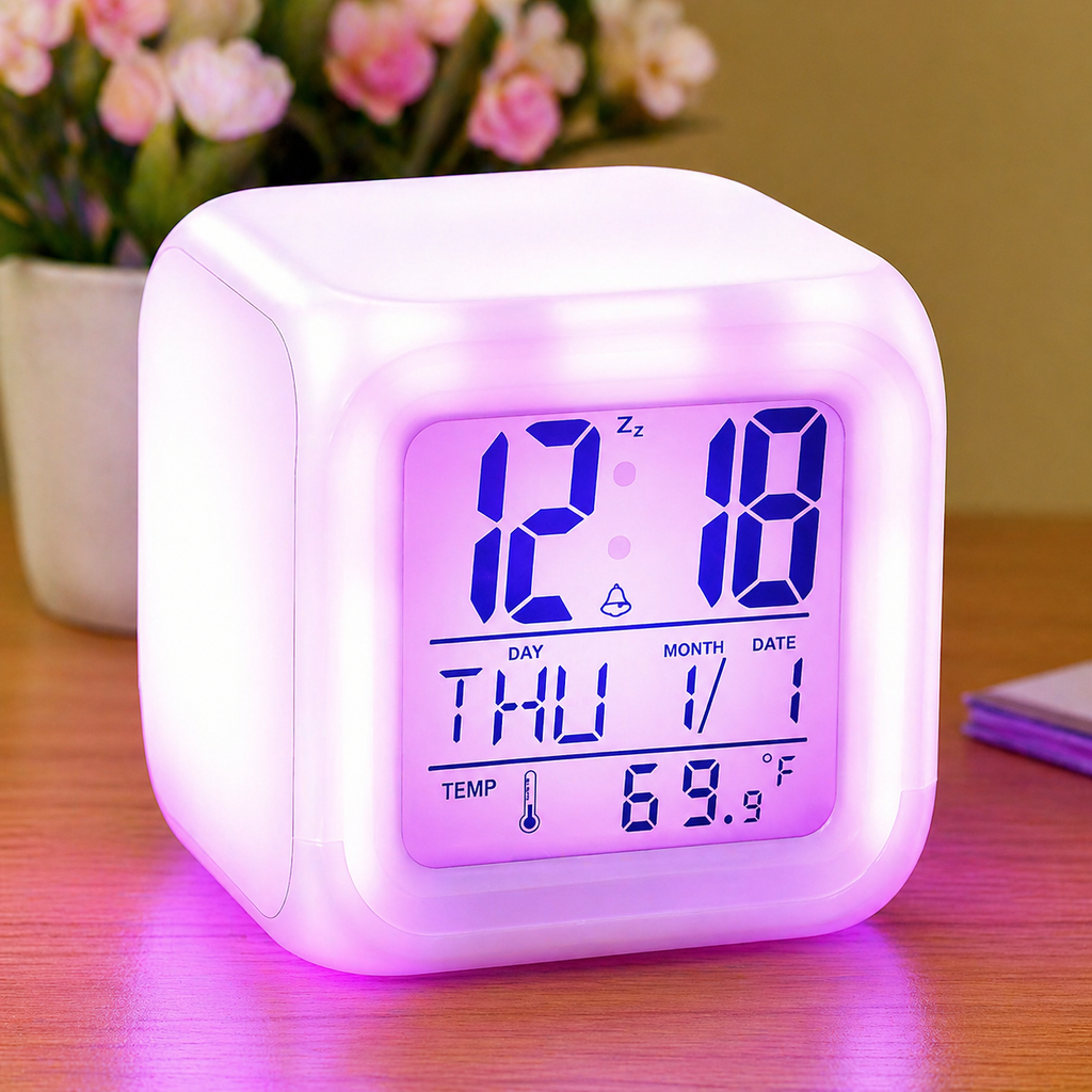 Color Change Digital Alarm Clock