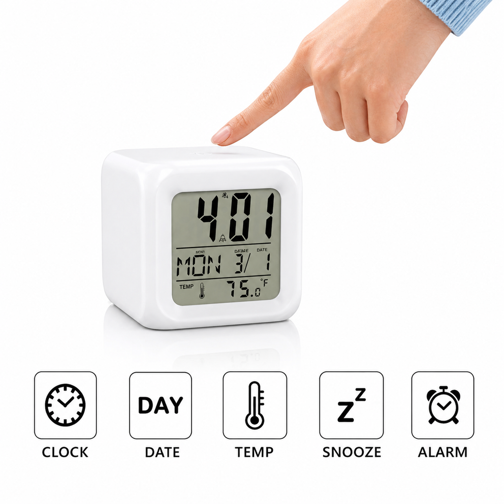 Color Change Digital Alarm Clock
